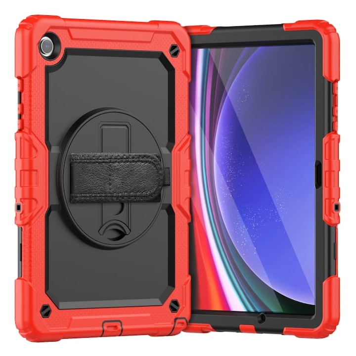 Husa pentru Samsung Galaxy TAB A7 10.4" (T500) cu curea de umar rosie
