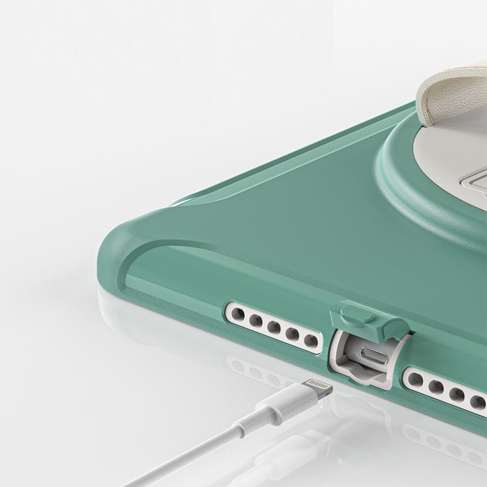 Husa pentru tableta cu suport rotativ, 3 straturi, verde, pentru iPad Air 2/Air 1/Pro 9.7"