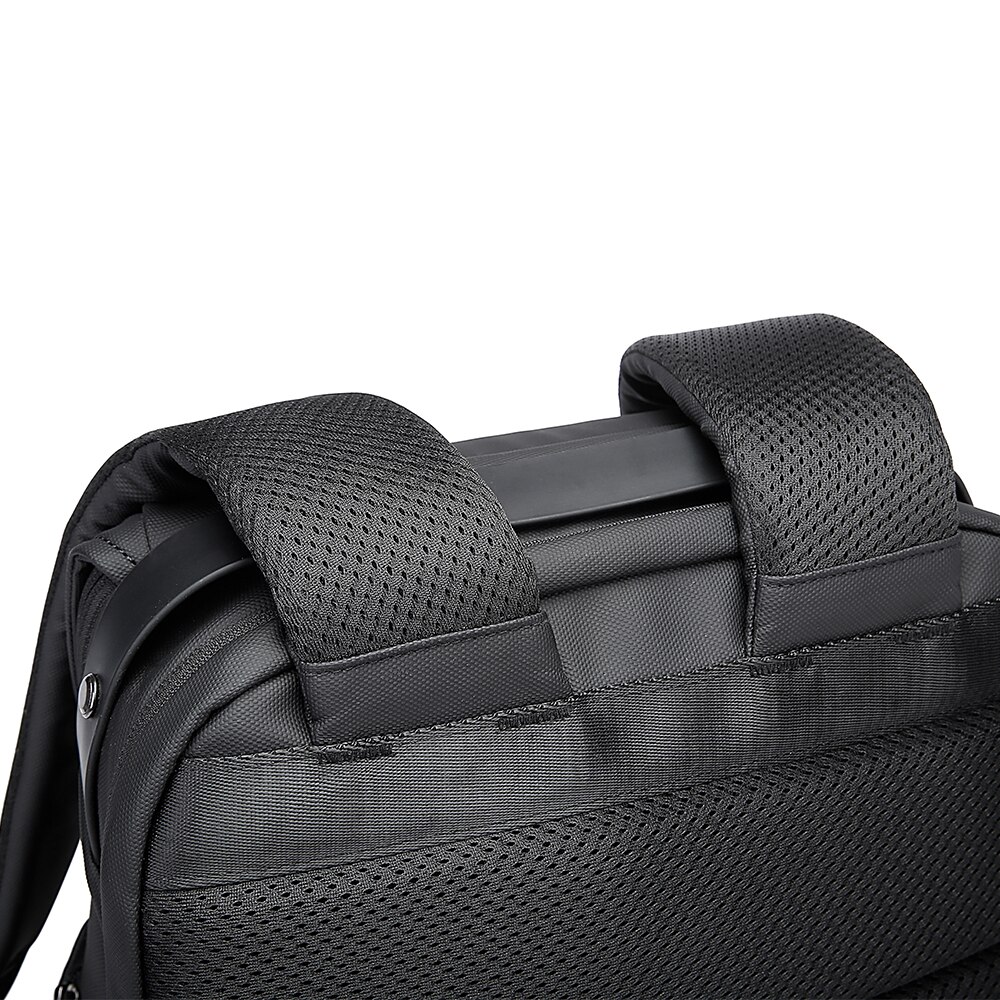 Rucsac laptop 15.6", smart casual, design pelerin unisex, impermeabil, BANGE, 46x30x19 cm, Negru