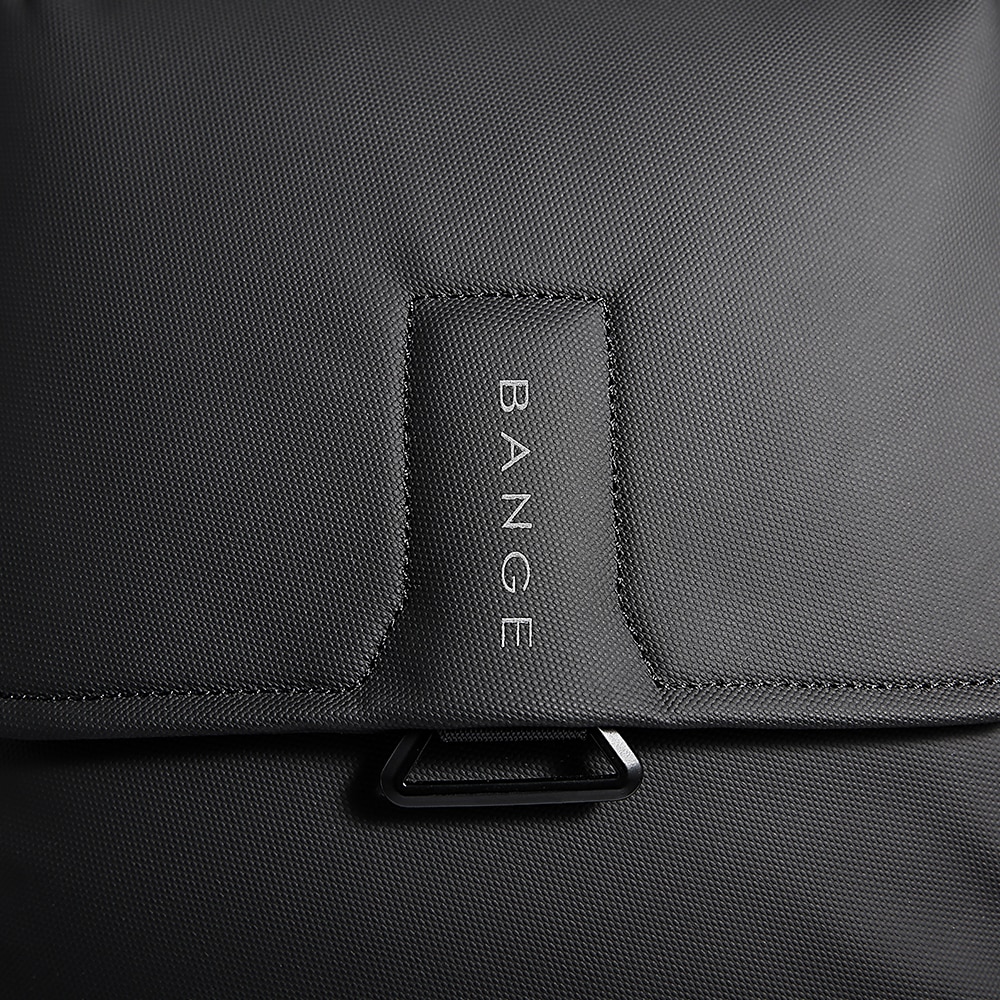 Rucsac laptop 15.6", smart casual, design pelerin unisex, impermeabil, BANGE, 46x30x19 cm, Negru