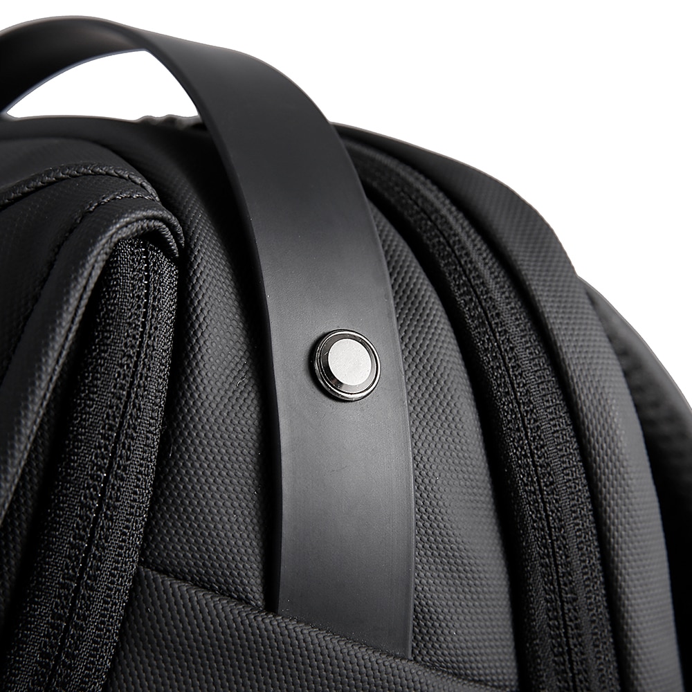 Rucsac laptop 15.6", smart casual, design pelerin unisex, impermeabil, BANGE, 46x30x19 cm, Negru