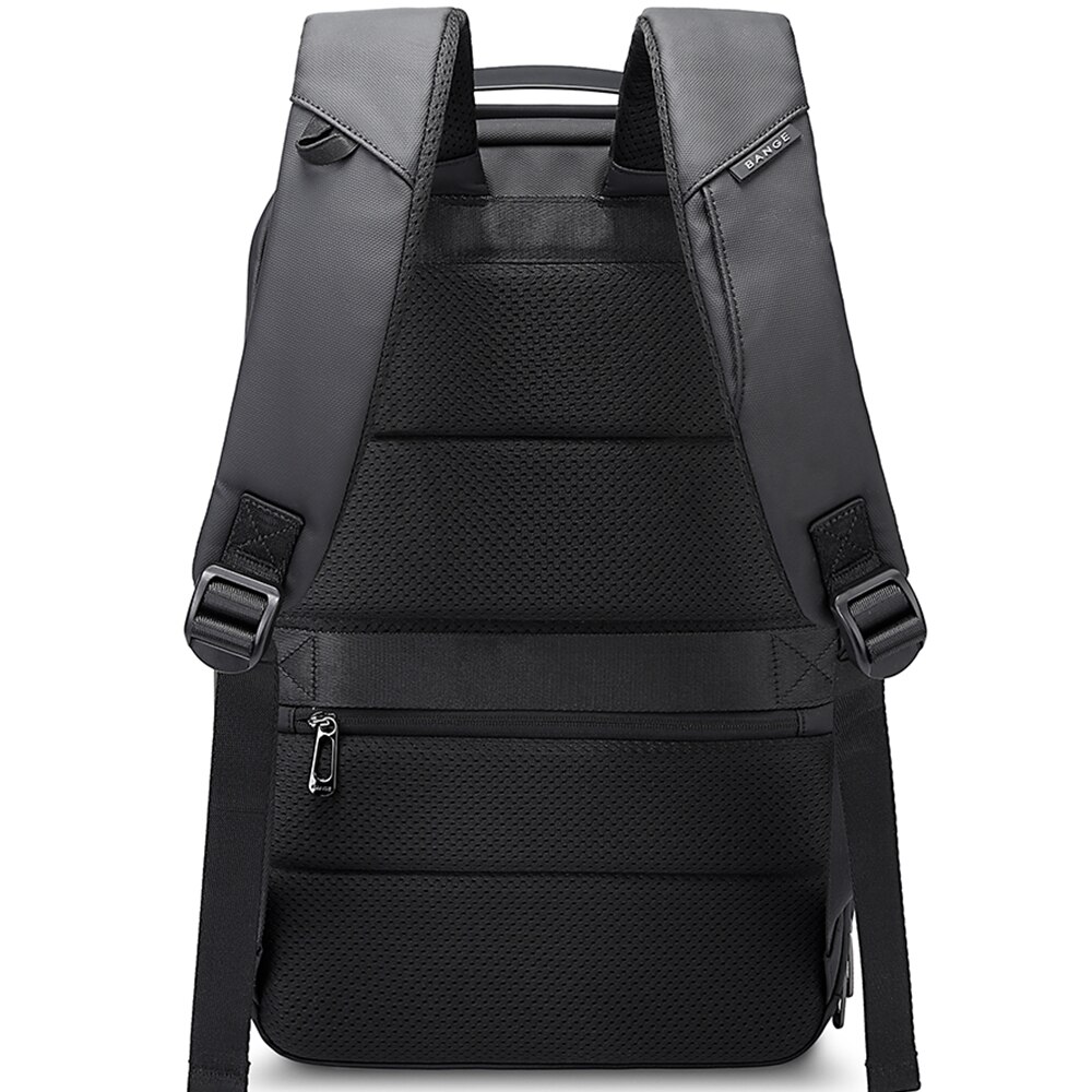 Rucsac laptop 15.6", smart casual, design pelerin unisex, impermeabil, BANGE, 46x30x19 cm, Negru