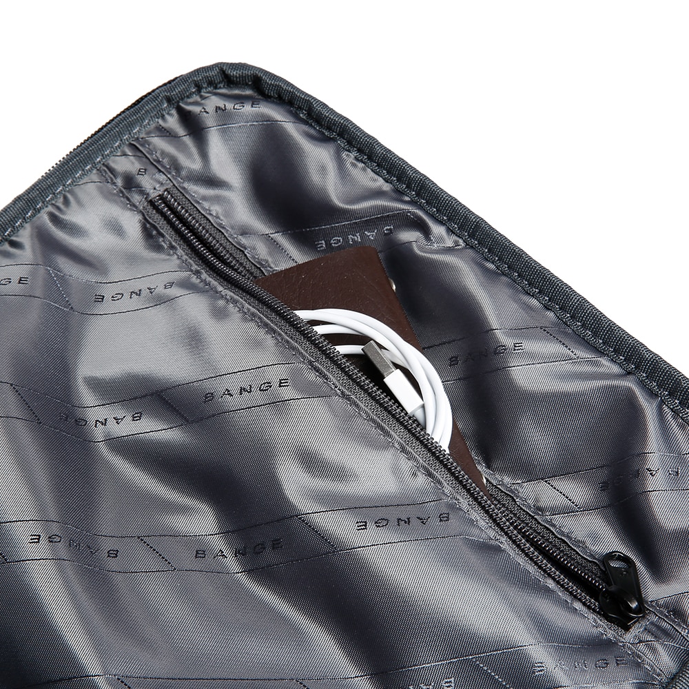 Rucsac laptop 15.6", smart casual, design pelerin unisex, impermeabil, BANGE, 46x30x19 cm, Negru