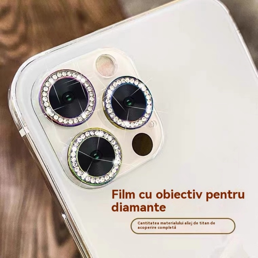 Folii protectie camera, pentru iPhone 15/ pentru 15 Plus, durabil, rezistent la zgarieturi, rezistent la apa, rezistent la ulei, usor de instalat, elegant, Roz