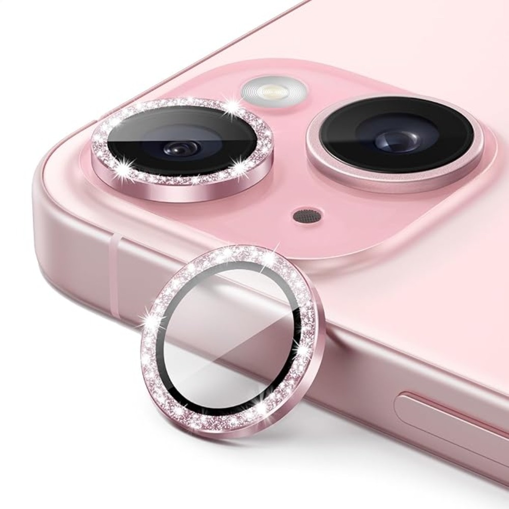 Folii protectie camera, pentru iPhone 15/ pentru 15 Plus, durabil, rezistent la zgarieturi, rezistent la apa, rezistent la ulei, usor de instalat, elegant, Roz