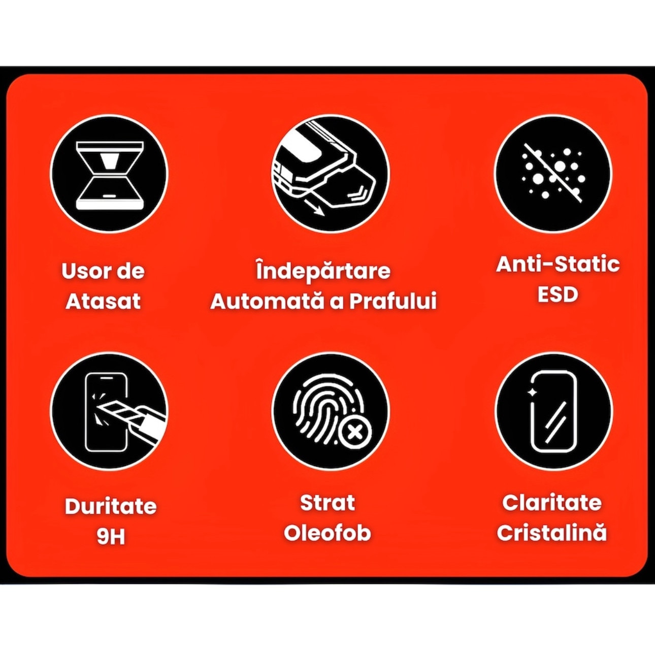 Folie Sticla Securizata, Compatibil cu iPhone 17 Pro Max, Gorila X instalare usoara cu dispozitiv EASYAPP pentru indepartarea prafului, Anti-zgarieturi, Anti-amprenta, anti-explozie, Anti-soc, Anti-ulei, Anti-orbire