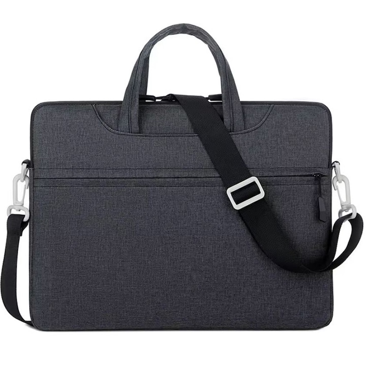 Geanta Smart Guard pentru Laptop 15-16", Curea umar, 3 Buzunare, Textil rezistent, Negru