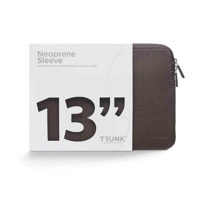 Husa din neopren rezistenta la socuri pentru Macbook Pro 13 si Macbook Air 13 de la modelul 2017 si mai nou, Trunk Laptop Sleeve 2022, maro