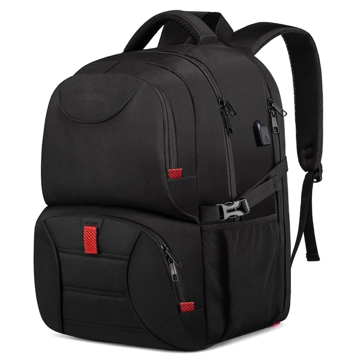 Rucsac laptop multifunctional Enforose, bumbac, design ultra-breathabil, culoare abanos, pentru barbati