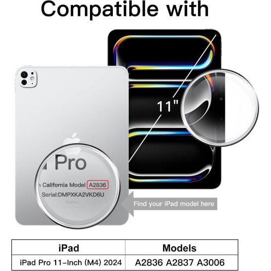 Husa 360 Smart Cover compatibila cu iPad Pro 11" M4/M5 2024/2025, Pencil Slot Rebound, Wake-Sleep, Camera Protection, Gri