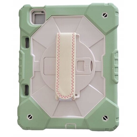 Husa tableta, pentru iPad Air 5/Air 4 10.9inch, 3 straturi, verde, cu suport si curea ajustabila
