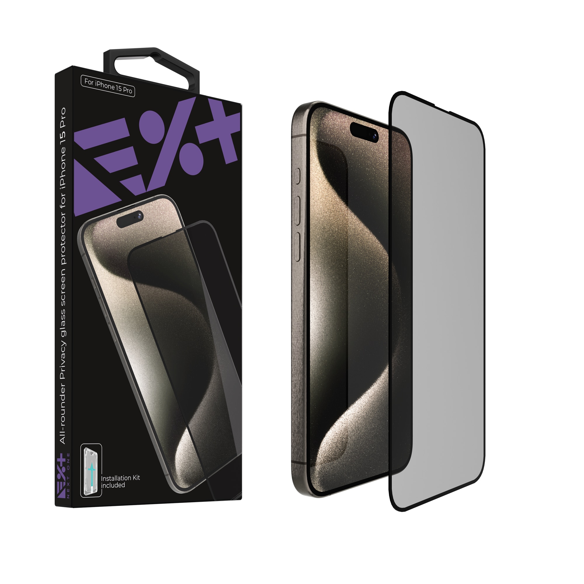 Folie de protectie din sticla Privacy NOA pentru iPhone 15 Pro (2023)