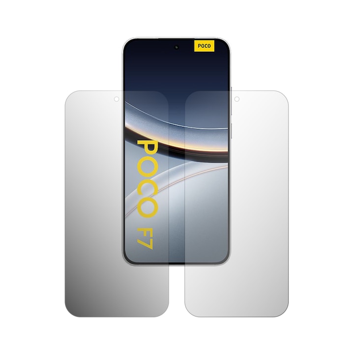 Set 2X Folie Protectie Ecran iSkinz Matte pentru Poco F7 - Full Cut, Invisible Skinz Matte, Siliconica Mata Anti-Amprenta, Anti-Reflex, Adeziva si Flexibila
