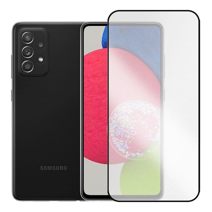 Folie de Sticla Mata pentru Samsung Galaxy A52s, StealthFusion Matte Glass, Sticla Securizata, Anti-Glare, Contur Negru, Compatibila Senzor Amprenta, Anti-Zgarieturi, Claritate Full HD, Anti-Amprenta, Ultra-Rezistenta, Transparenta
