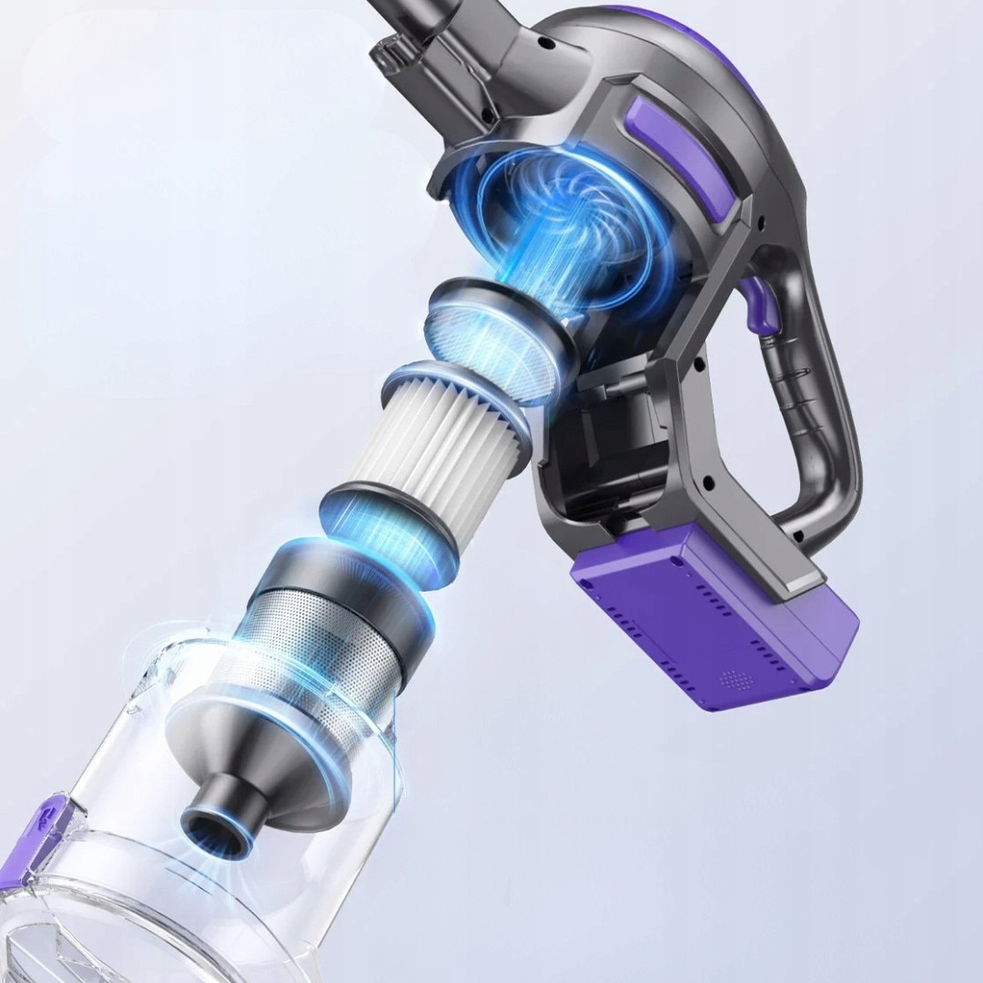 Aspirator vertical Laresar V10 Lite, 38 kPa, HEPA 5 in 1, 0,6 l, 3 kg, fara fir