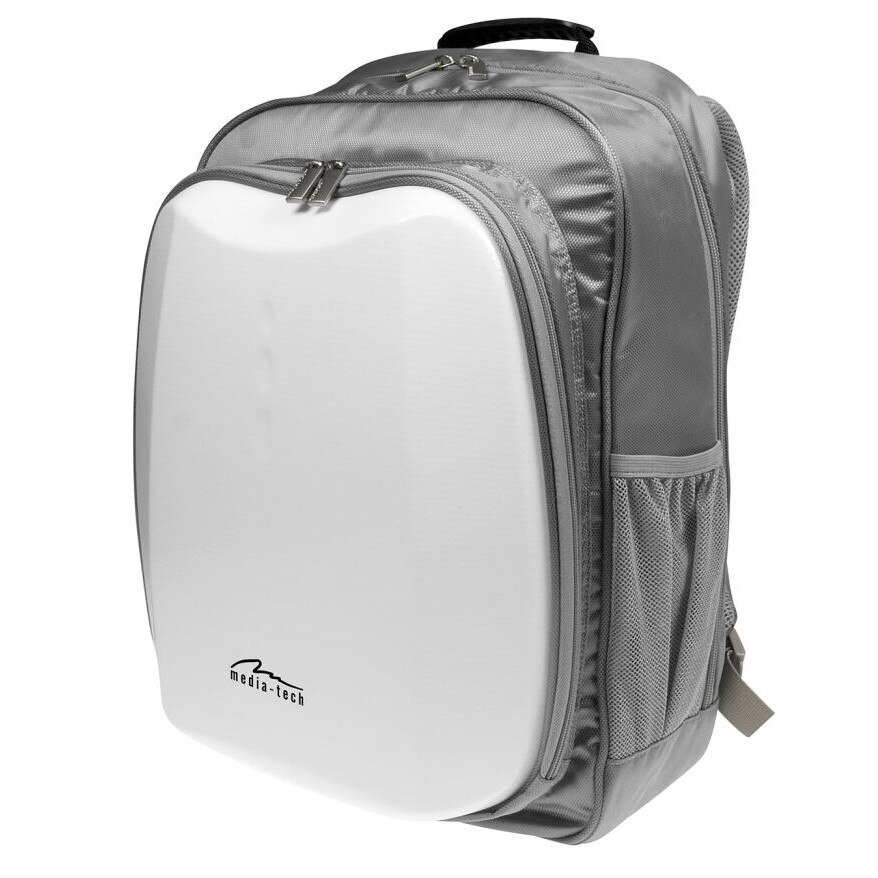 Rucsac pentru laptop, Media-tech, MT2106W, TECHNOBACK 15.4", Alb/Gri