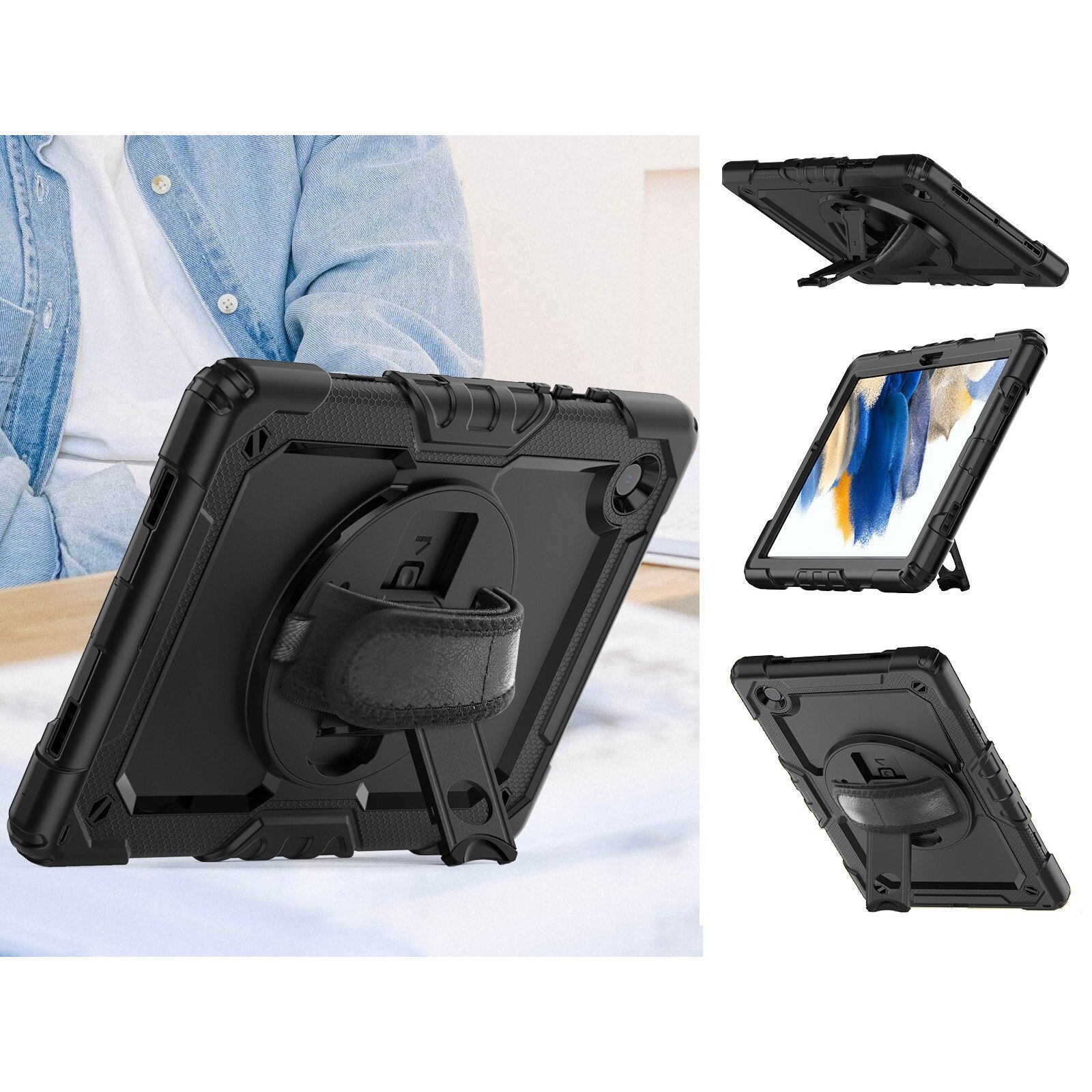 Husa Samsung Galaxy Tab A8 10.5", Silicon, Negru