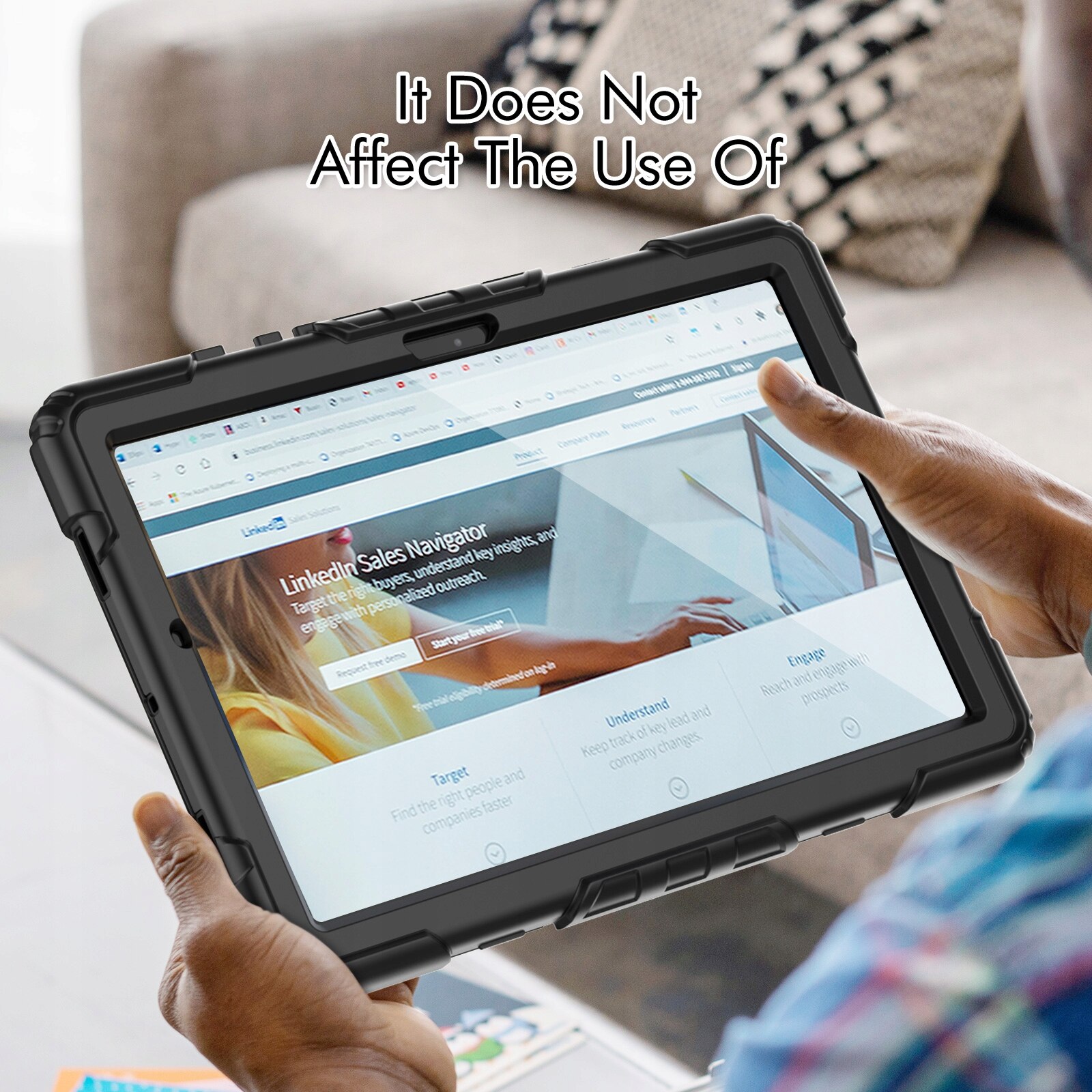 Husa Samsung Galaxy Tab A8 10.5", Silicon, Negru