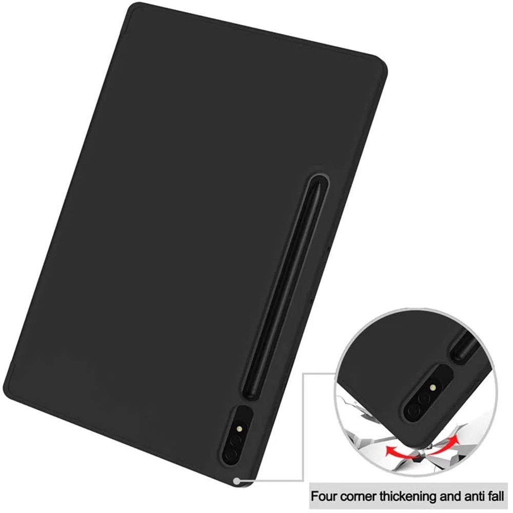Husa pentru tableta Samsung Galaxy Tab S7 Plus / S8 Plus, Accesorio Flex Trifold Pen, Black