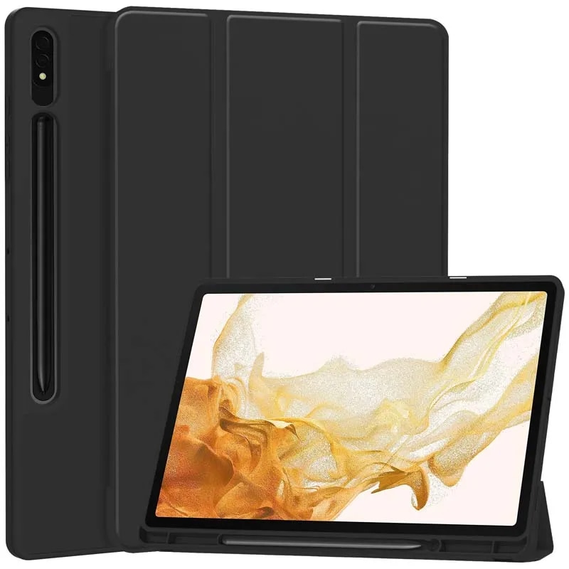Husa pentru tableta Samsung Galaxy Tab S7 Plus / S8 Plus, Accesorio Flex Trifold Pen, Black