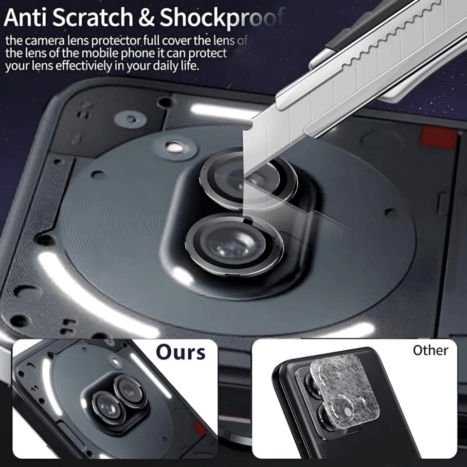 Folie Sticla pentru Camera, Flippy, Pentru Nothing Phone 2a, 3D, Transparent