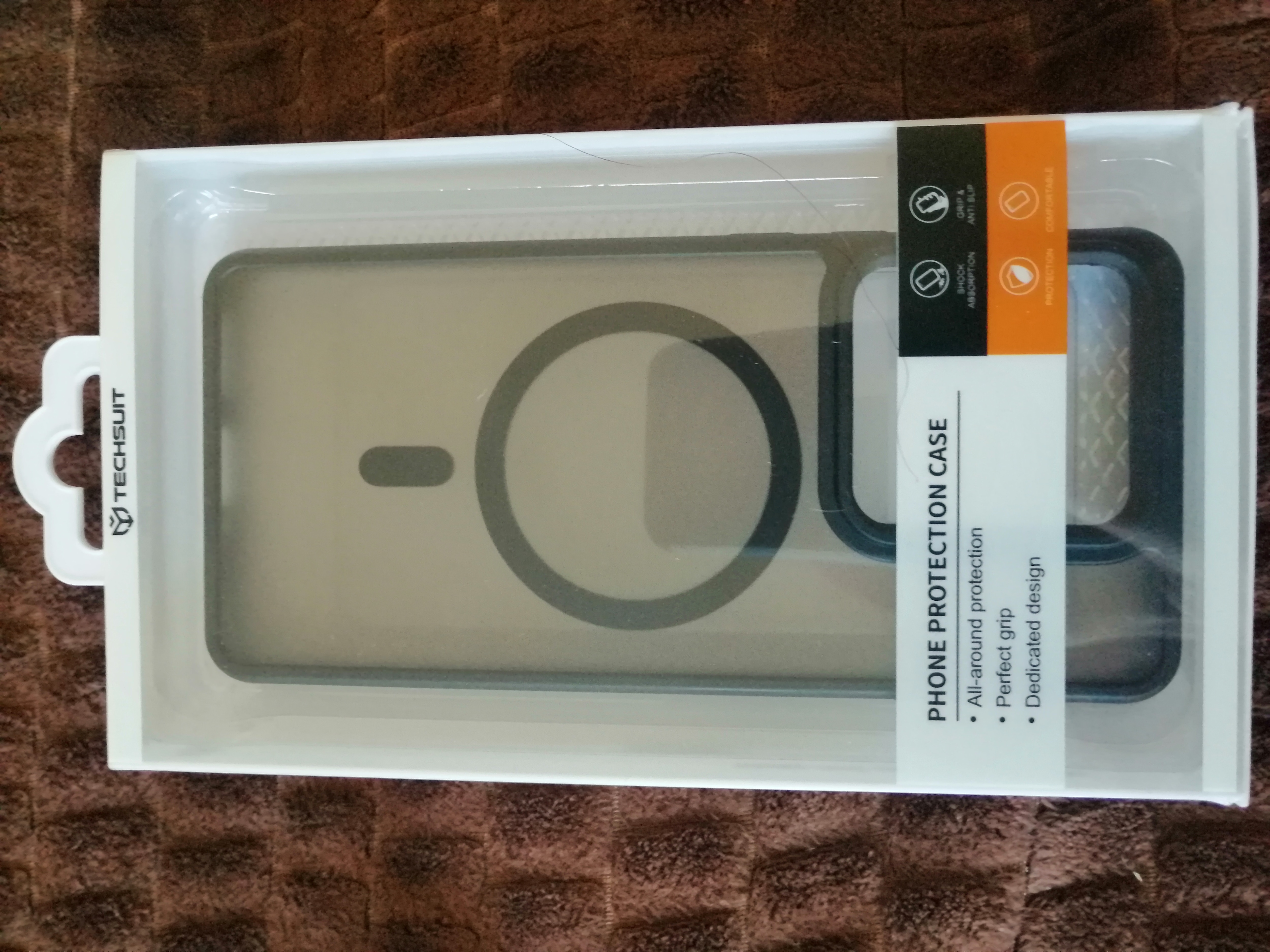 Husa pentru Motorola Edge 60 Pro, SKYDDAR INNOVATION, HaloFrost MagSafe II, Antisoc, set cu sticker, Bleumarin