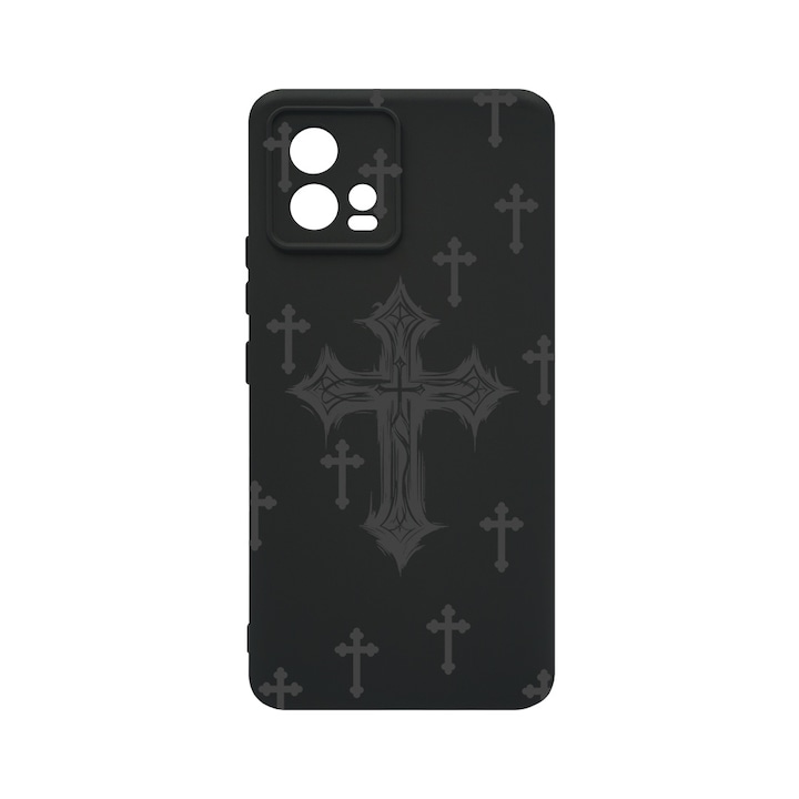 BestCase® Husa Slim Premium Silicon 1.2MM, Compatibila cu Motorola Moto G72, Cross, Microfibra in interior, Antisoc, Protectie camera si ecran, PB 1474