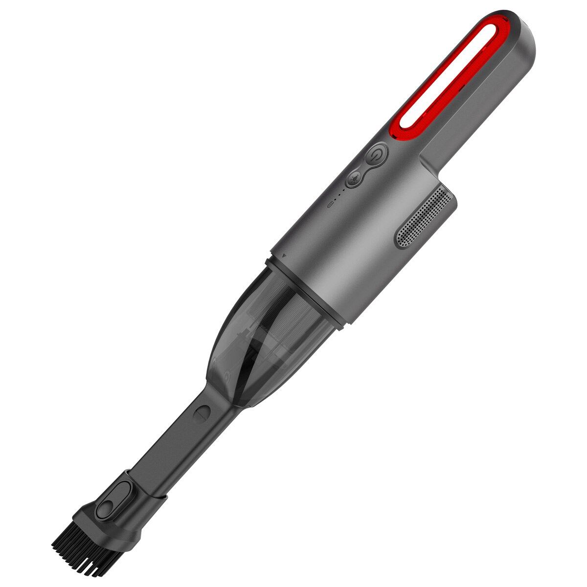 Aspirator de mână Xmart V8, lanternă LED, lumină de urgență SOS, negru