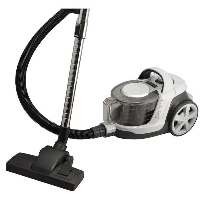 Aspirator BRUNO BRN-0137, 800W, 3L, ciclonic, alb, 42x28x28.5cm