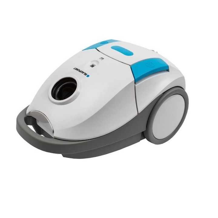 Aspirator cu sac, Blaupunkt, 2l, 3.9kg, Alb/Gri/albastru