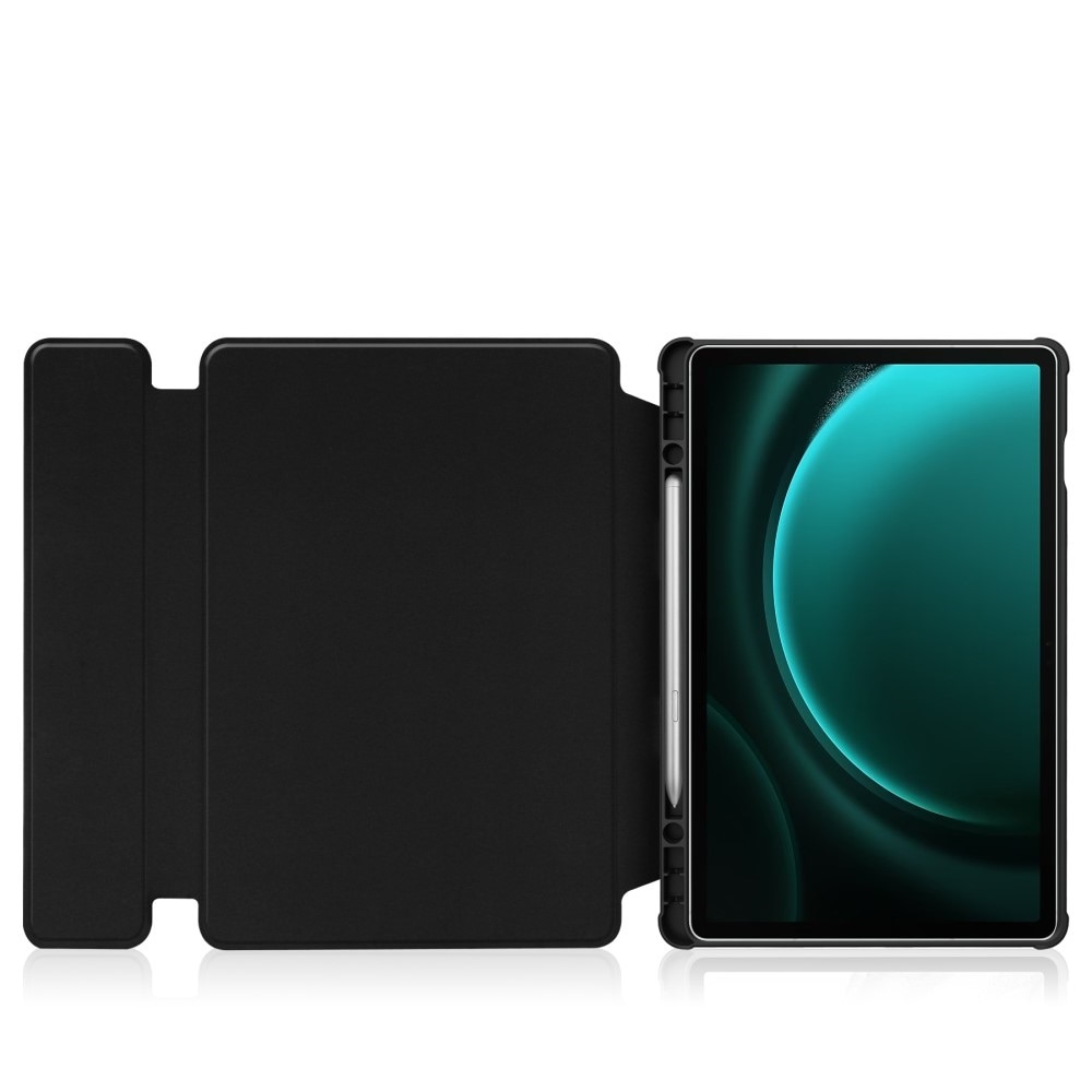 Husa cu tastatura pentru Samsung Galaxy Tab S9 FE+ Plus, XGSM, Piele, Rotativa 360°, Negru