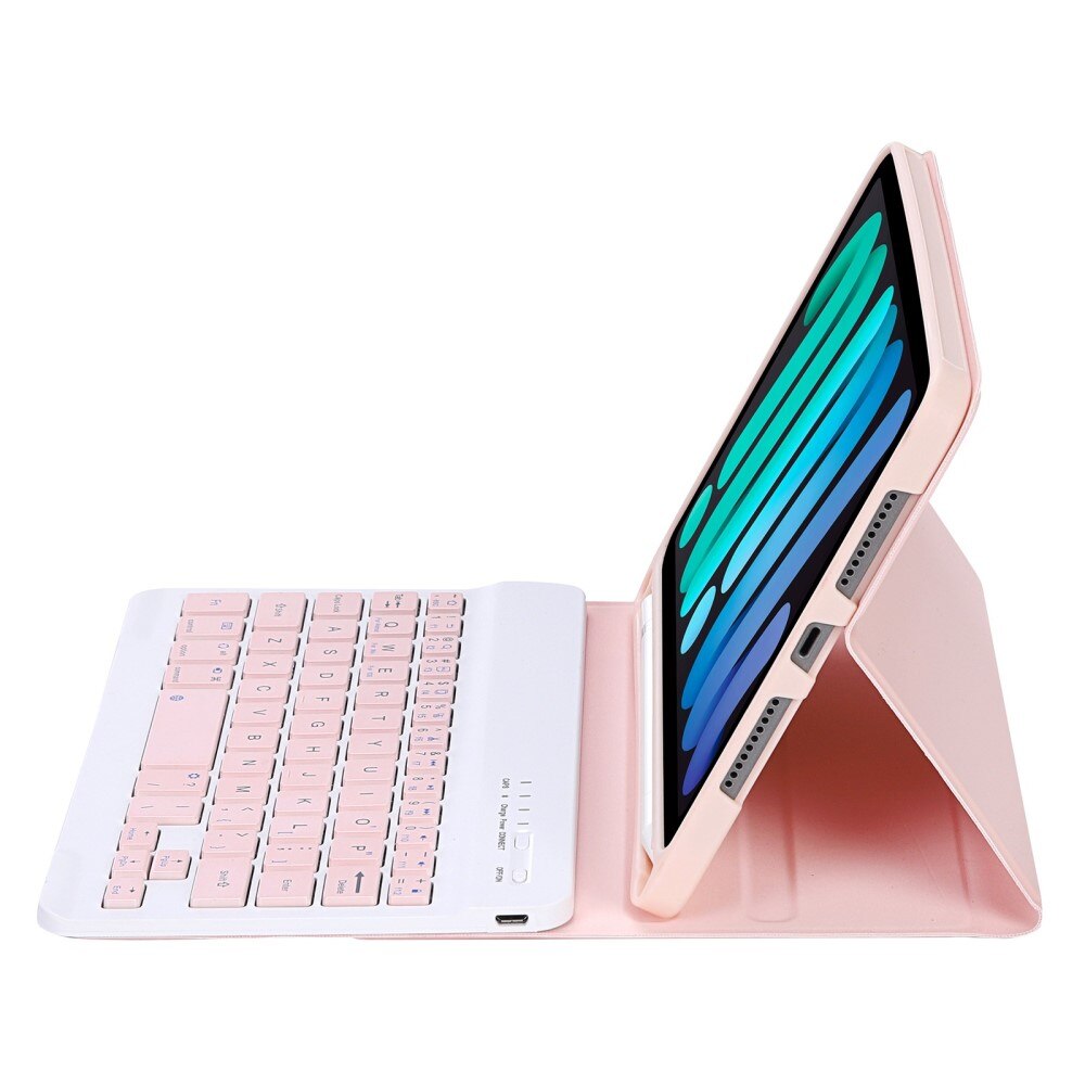 Husa tableta cu tastatura, XGSM, 2 in 1, roz, pentru iPad mini 8.3" 2021/2024