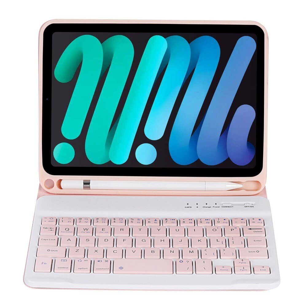 Husa tableta cu tastatura, XGSM, 2 in 1, roz, pentru iPad mini 8.3" 2021/2024