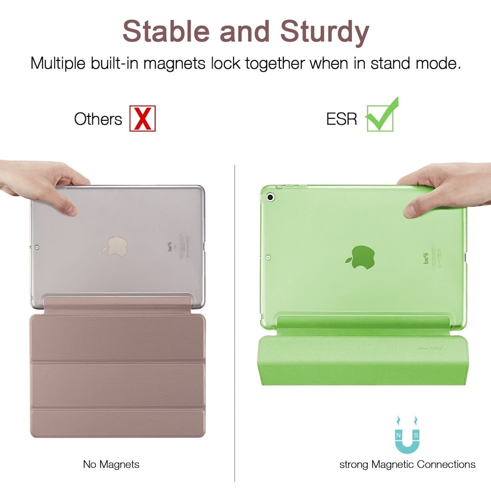 Husa inteligenta pentru iPad Air 2, magnetica verde