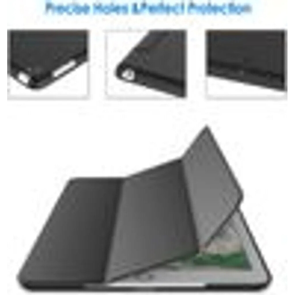 Husa pentru iPad 9.7 inch, Bizaical, neagra, protectie spate, acces usor la porturi