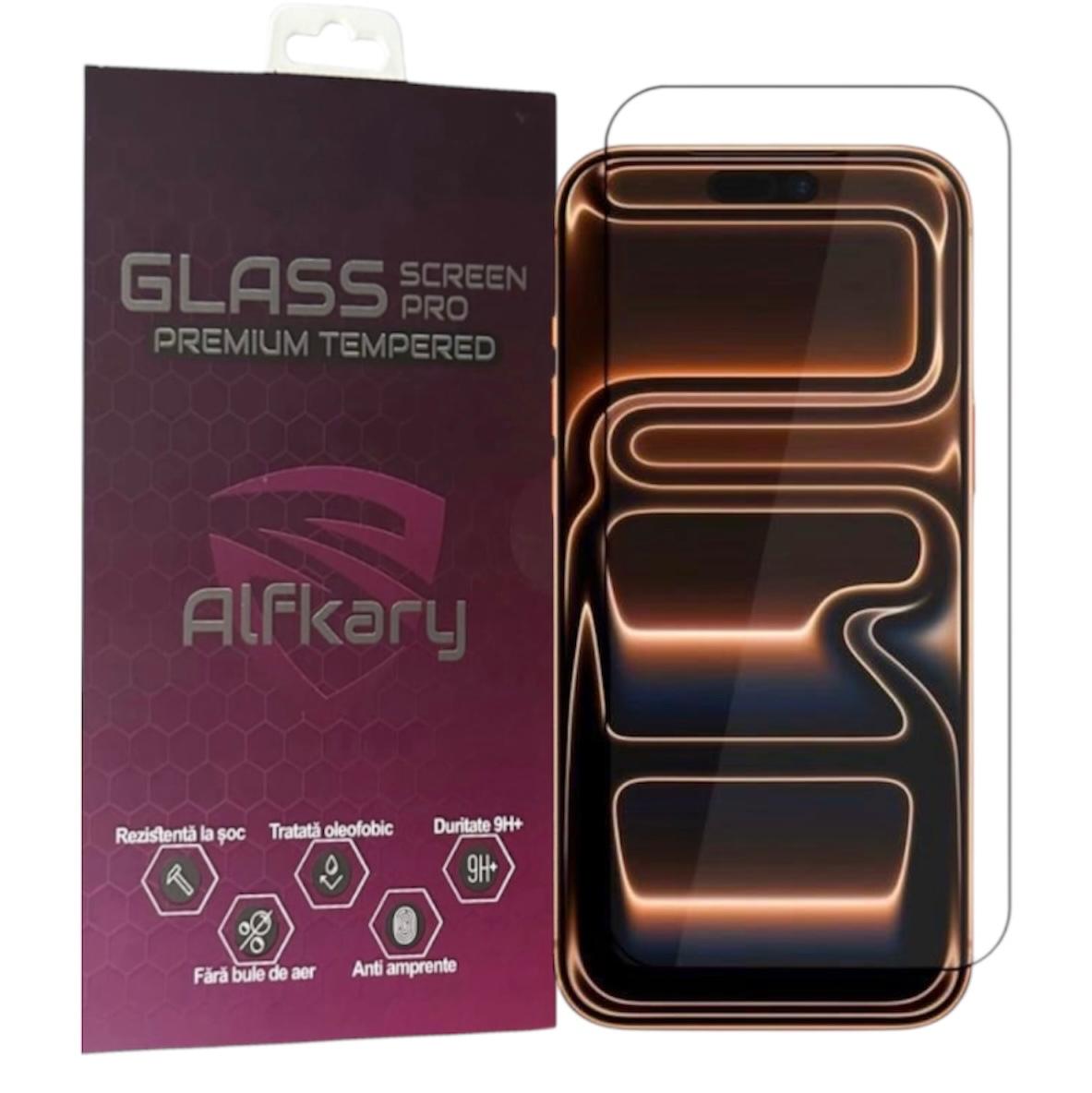 Folie Protectie Sticla Securizata Alfkary compatibila iPhone 17 Pro, Full Glue, Ultra HD