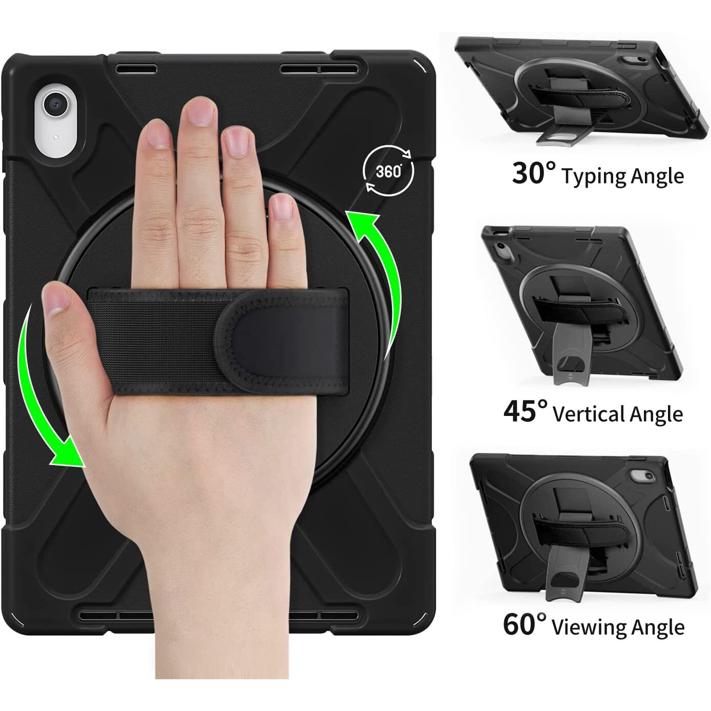 Pachet 360: Husa cu folie integrata pentru iPad 11 2025 iPad 10 2022 Shockproof Armor de tip stand