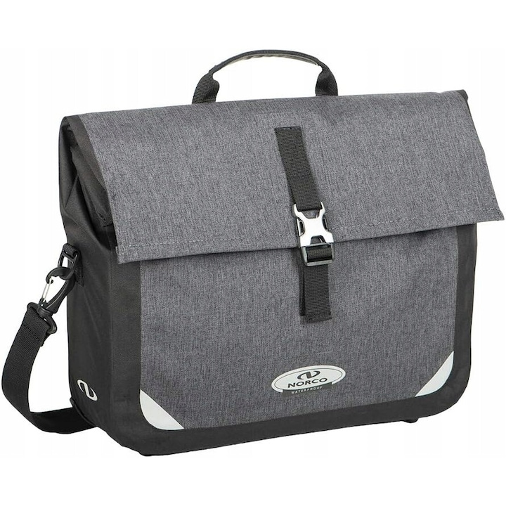 Geanta laptop Norco Kilmore, 12,5L, impermeabila, dimensiuni 42x32x11cm, culoare gri inchis/negru