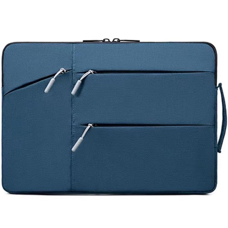 Geanta pentru Laptop 13", Aspect Business, 4 Buzunare, Textil rezistent, Bleumarin