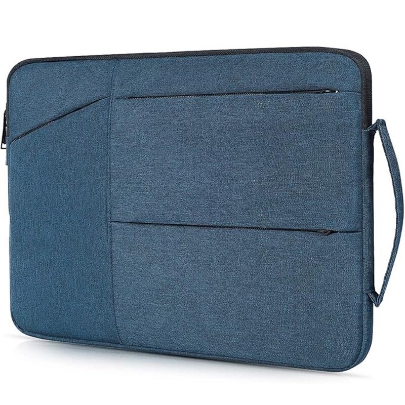 Geanta pentru Laptop 13", Aspect Business, 4 Buzunare, Textil rezistent, Bleumarin