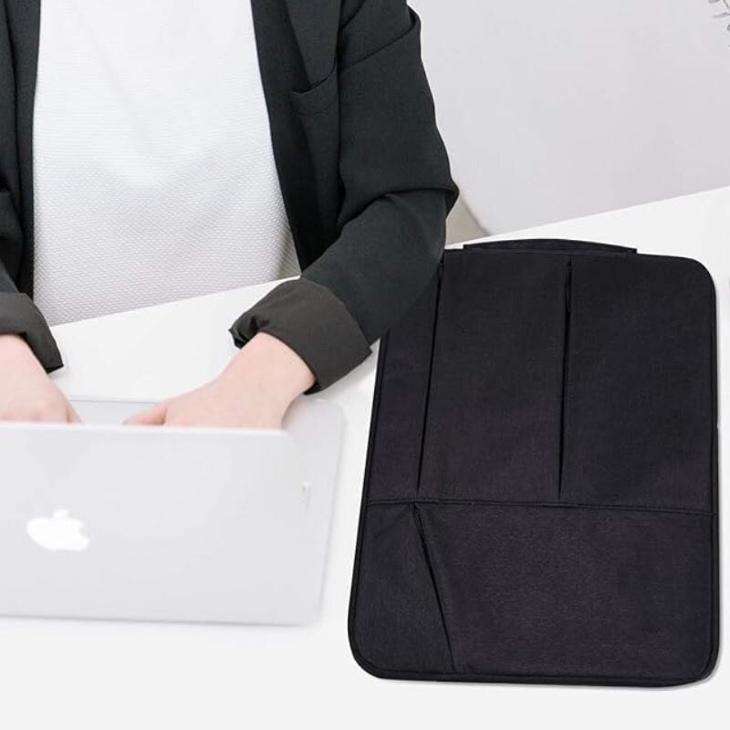 Geanta pentru Laptop 13", Aspect Business, 4 Buzunare, Textil rezistent, Negru