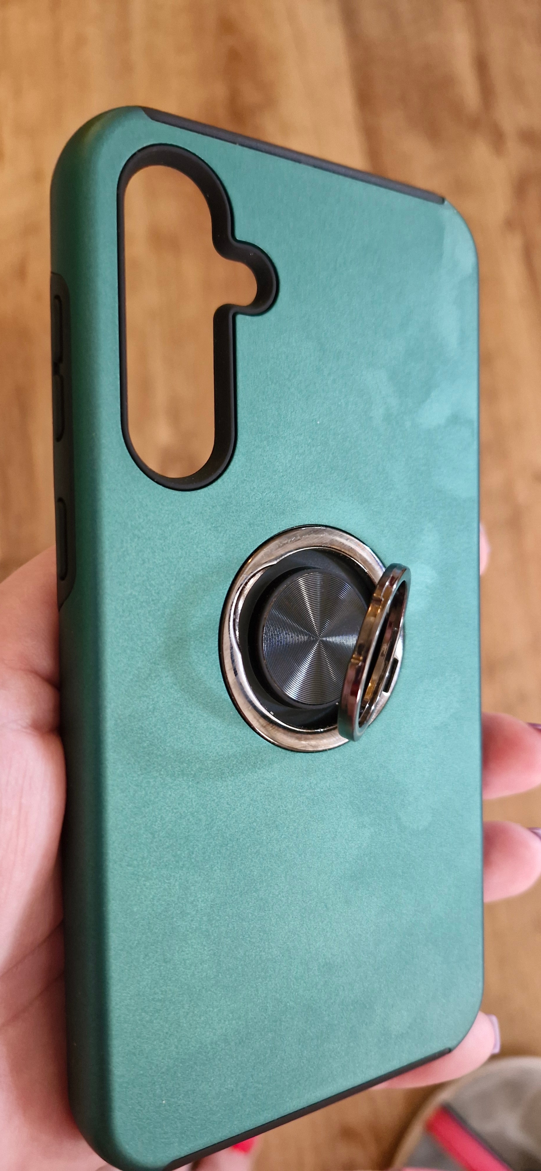 Husa pentru Samsung Galaxy S23 FE, inel rotativ si Kickstand 360°, Protectie Militara Antisoc, cu disipare termica, Rosu