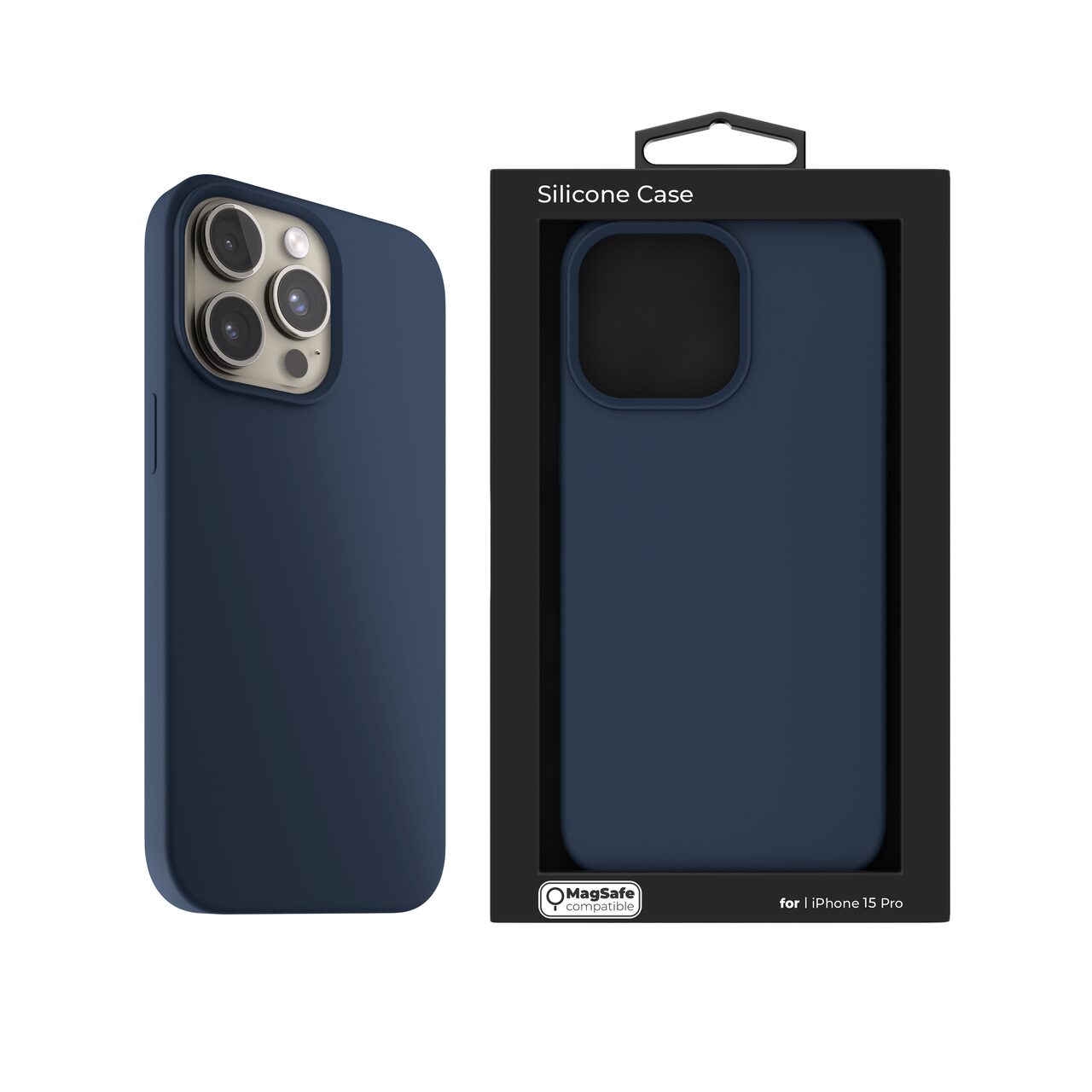 Husa de protectie Next One Silicone Case pentru iPhone 15 Pro, MagSafe compatible, Royal Blue