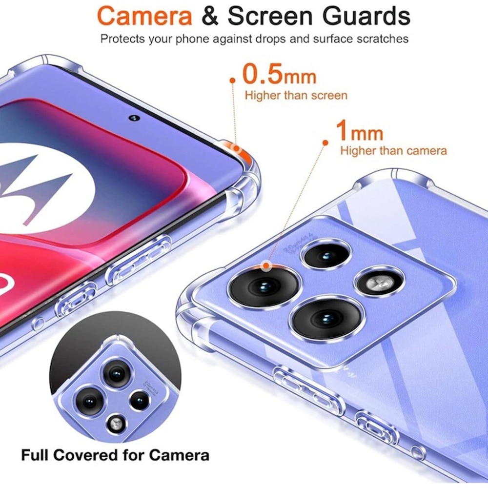 Husa pentru Motorola Moto G15 / G15 Power Slim Anti-Shock 1.5mm reinforced 4 corners, Transparent