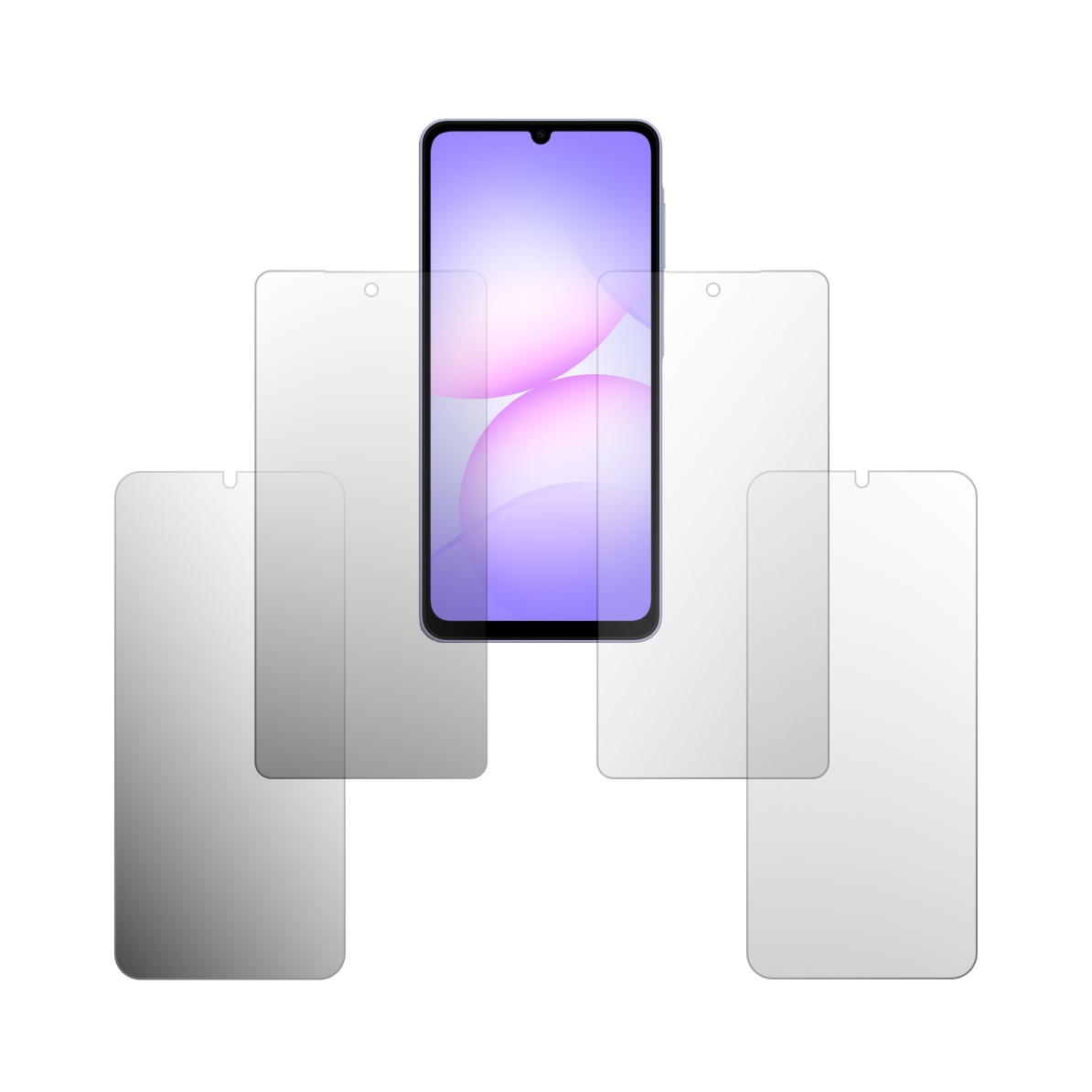 Set 4X Folie Protectie Ecran Folie24, pentru Samsung Galaxy A07, 2X Ultra-Clear + 2X Mate, Acoperire Full-Display si Case-Friendly, Adezive, Flexibile cu Auto Regenerare