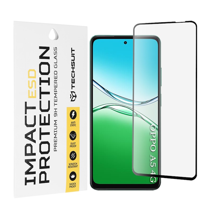 Folie pentru Oppo A5 4G / A5 5G - Techsuit ESD Glass - Black