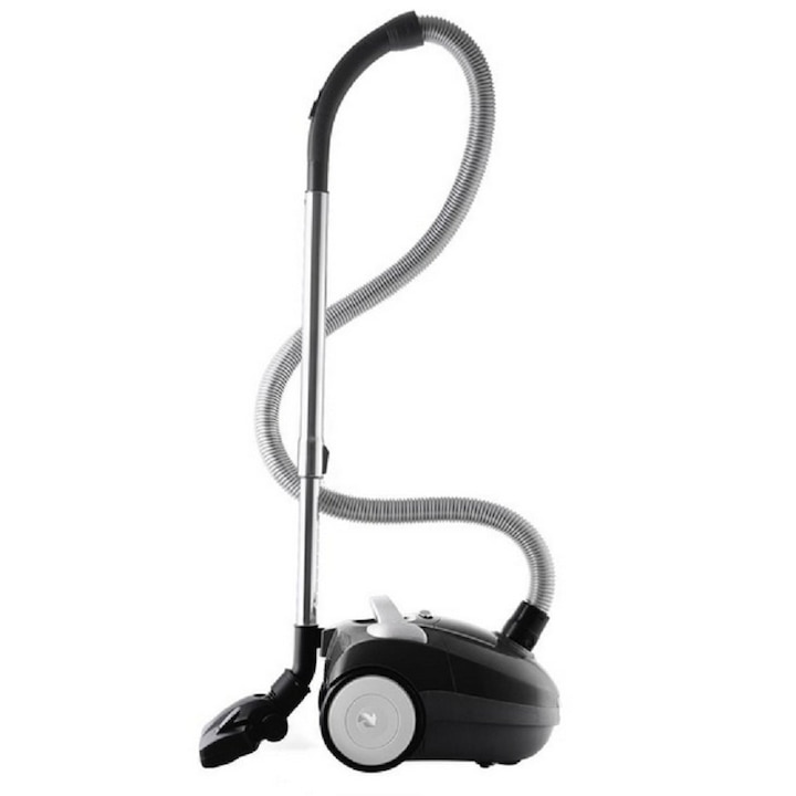 Aspirator cu sac, Dirt Devil, M-7005-1, 800 W, 3.7 Kg, 1.5 l, Raza de actiune 7.5 m, Negru