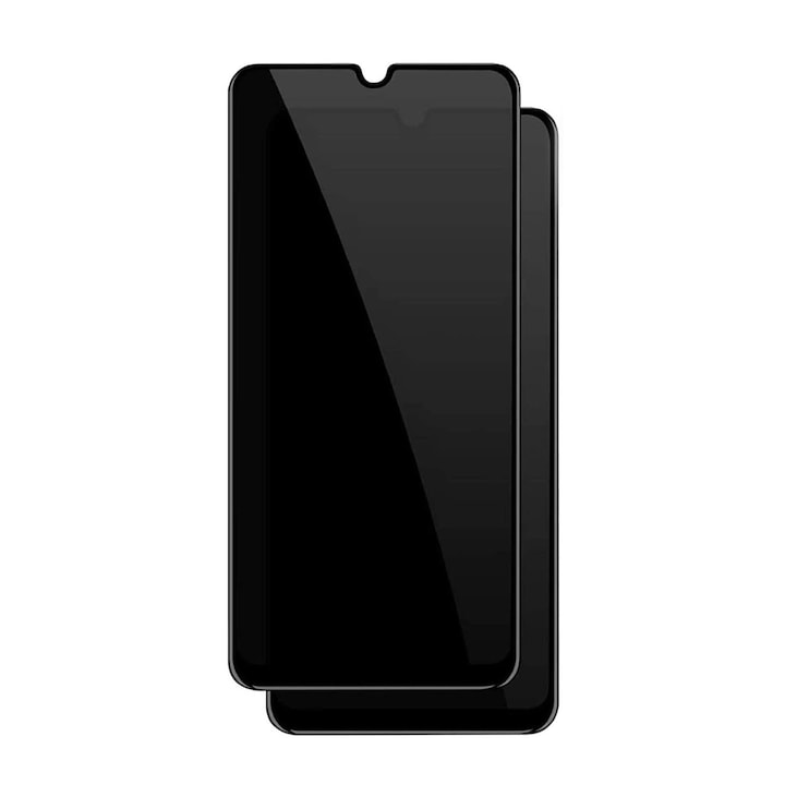 Folie protectie din sticla Privacy, compatibila cu Samsung Galaxy A12, full cover, full glue, case friendly