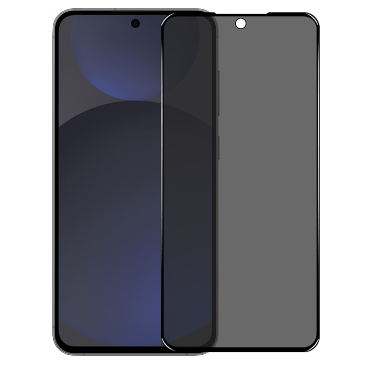 Protector de sticlă Privacy pentru Samsung Galaxy S25 5G, Efect de întunecare, Transparent/Negru