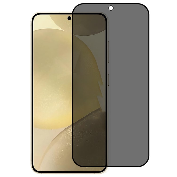 Protector de sticlă Privacy pentru Samsung Galaxy S25 5G, Efect de întunecare, Transparent/Negru